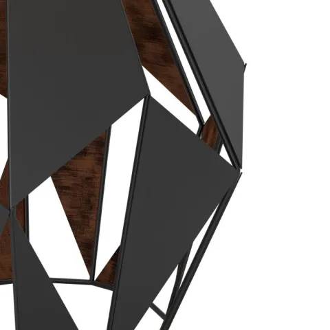 Candeeiro de Mesa com Base de Metal Preto e Abajur Têxtil CARLTON 5 EGLO 43077
