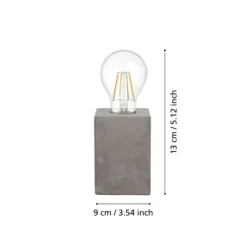 Candeeiro de Mesa com Base em Betão Cinzento PRESTWICK EGLO 49812