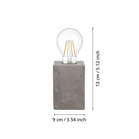 Candeeiro de Mesa com Base em Betão Cinzento PRESTWICK EGLO 49812