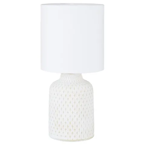 Candeeiro de Mesa com Base em Cerâmica e Abajur Têxtil BELLARIVA EGLO 97773