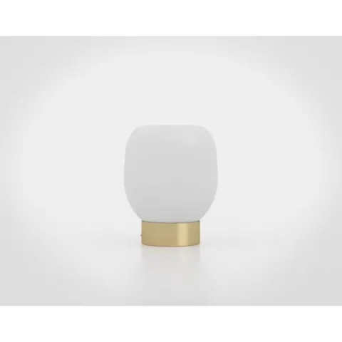Candeeiro de Mesa com Base em Latão Escovado e Abajur de Vidro MANZANARES EGLO 900307
