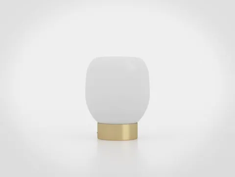 Candeeiro de Mesa com Base em Latão Escovado e Abajur de Vidro MANZANARES EGLO 900307