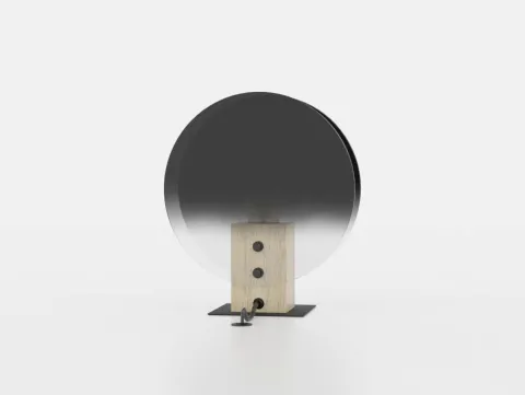 Candeeiro de Mesa com Base em Madeira e Vidro Gradiente MILLENA EGLO 390143