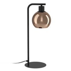 Candeeiro de Mesa com Base em Metal Preto e Esfera de Vidro CORDOBA EGLO 390389