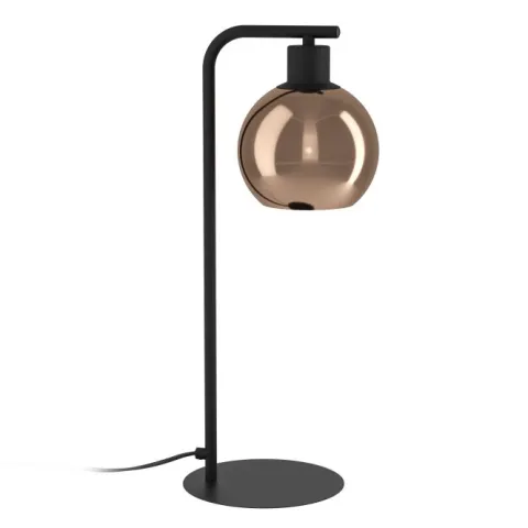 Candeeiro de Mesa com Base em Metal Preto e Esfera de Vidro CORDOBA EGLO 390389