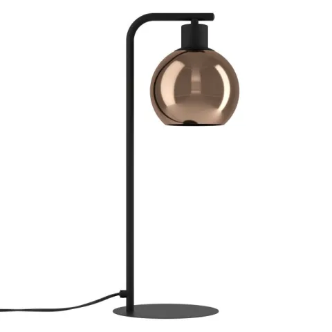 Candeeiro de Mesa com Base em Metal Preto e Esfera de Vidro CORDOBA EGLO 390389