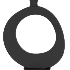 Candeeiro de Mesa com Base em Metal Preto e Abajur de Linho DIEZMA EGLO 390423