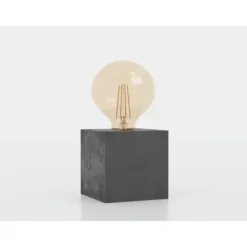 Candeeiro de Mesa com Base em Madeira Preta Mate PRESTWICK 2 EGLO 43734