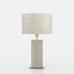 Candeeiro de Mesa com Base em Travertino e Abat-jour em Linho BELESAR EGLO 390408