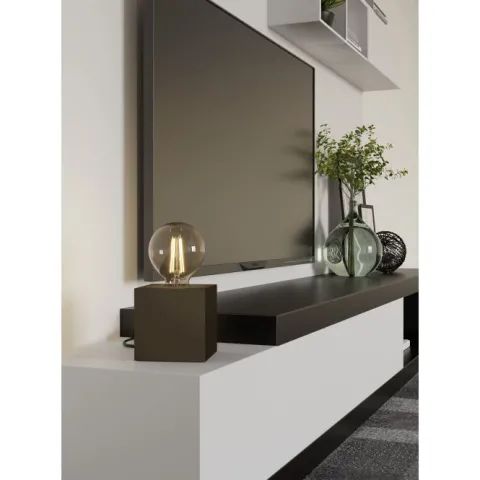 Candeeiro de Mesa com Base Metálica em Bronze Escuro PRESTWICK 2 EGLO 43549