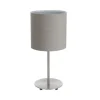 Candeeiro de Mesa com Base Níquel Mate e Abajur Cinza PASTERI EGLO 31596