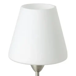 Candeeiro de Mesa com Base Níquel Mate e Abajur em Vidro Opalino DAMASCO 1 EGLO 95785