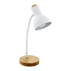 Candeeiro de Mesa com Braço Flexível em Metal e Madeira VERADAL EGLO 98832