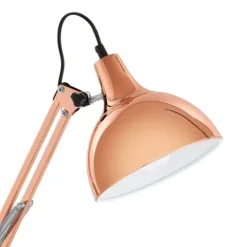 Candeeiro de Mesa com Cabeça Ajustável em Metal Cobre BORGILLIO EGLO 94704