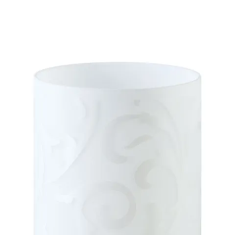 Candeeiro de Mesa com Cilindro de Vidro Branco e Motivo Floral GEO EGLO 91242