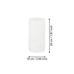 Candeeiro de Mesa com Cilindro de Vidro Branco e Motivo Floral GEO EGLO 91242