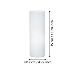 Candeeiro de Mesa com Cilindro de Vidro Opalino Mate GEO EGLO 81828