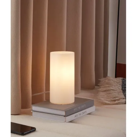 Candeeiro de Mesa com Cilindro de Vidro Opalino Branco GEO EGLO 81827