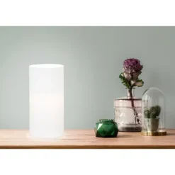 Candeeiro de Mesa com Cilindro de Vidro Opalino Branco GEO EGLO 81827