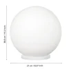 Candeeiro de Mesa com Esfera de Vidro Opalino Branco RONDO EGLO 85264
