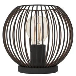 Candeeiro de Mesa com Estrutura em Grelha Preto e Cobre ALMANZORA EGLO 901872