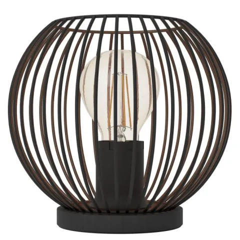 Candeeiro de Mesa com Estrutura em Grelha Preto e Cobre ALMANZORA EGLO 901872