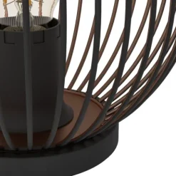 Candeeiro de Mesa com Estrutura em Grelha Preto e Cobre ALMANZORA EGLO 901872