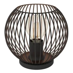 Candeeiro de Mesa com Estrutura em Grelha Preto e Cobre ALMANZORA EGLO 901872