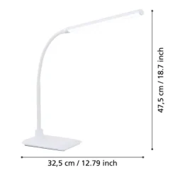 Candeeiro de Mesa com LED Branco Neutro e Cabeça Ajustável LAROA EGLO 96435