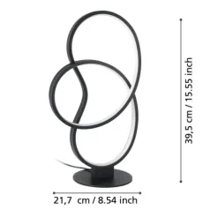 Candeeiro de Mesa com LED e Estrutura em Alumínio Preto GIANELLA EGLO 900951