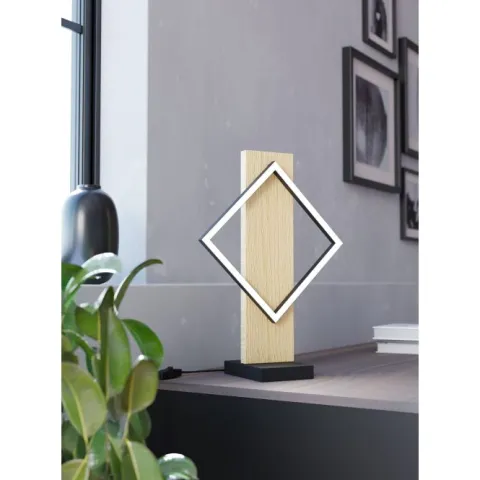 Candeeiro de Mesa com LED e Moldura Quadrada em Madeira BOYAL EGLO 901932