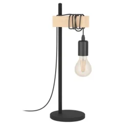 Candeeiro de Mesa com Madeira de Pinho e Metal TOWNSHEND EGLO 43515