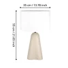 Candeeiro de Mesa em Cerâmica e Tecido Branco TOLLERIC EGLO 390365