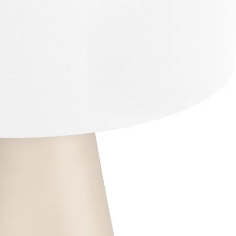 Candeeiro de Mesa em Cerâmica e Tecido Branco TOLLERIC EGLO 390365