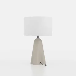 Candeeiro de Mesa em Cerâmica e Tecido Branco TOLLERIC EGLO 390365