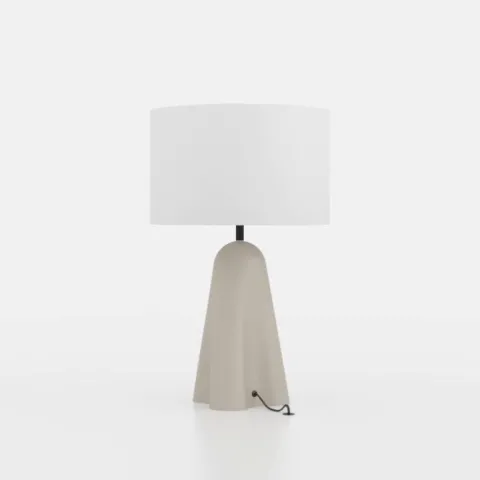 Candeeiro de Mesa em Cerâmica e Tecido Branco TOLLERIC EGLO 390365