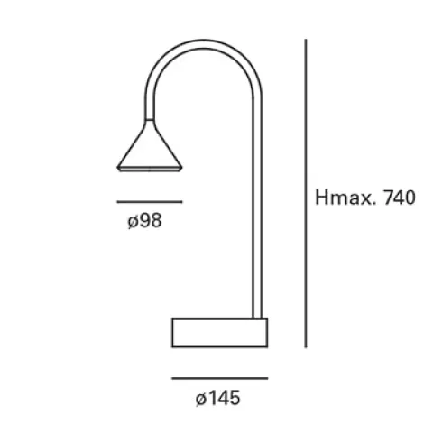 Candeeiro de Mesa Forlight Ding Branco DE-0271-BLA
