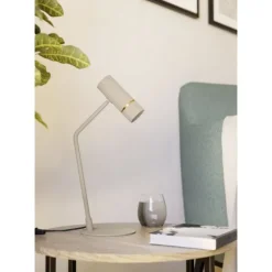 Candeeiro de Mesa GU10 e Detalhes em Latão Escovado CAMINIA EGLO 901154