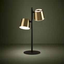 Candeeiro de mesa LED com base em aço e latão ALTAMIRA EGLO 39986