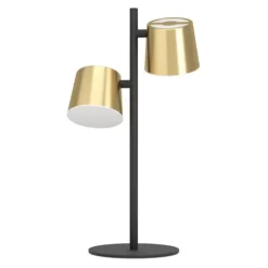 Candeeiro de mesa LED com base em aço e latão ALTAMIRA EGLO 39986