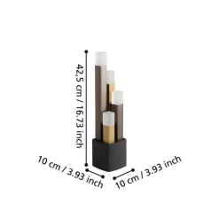 Candeeiro de Mesa LED com Base de Metal Preto e Dourado ESTANTERIOS EGLO 39907
