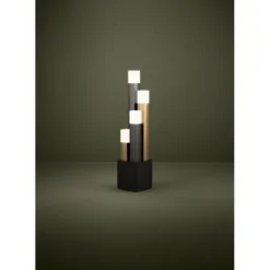 Candeeiro de Mesa LED com Base de Metal Preto e Dourado ESTANTERIOS EGLO 39907