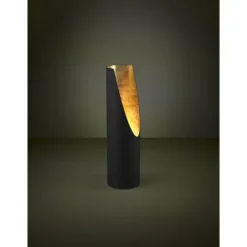 Candeeiro de Mesa LED com Corpo em Aço Preto e Folha de Ouro PREBONE EGLO 390266