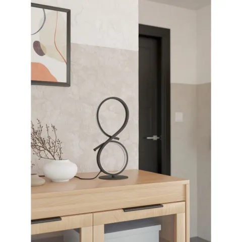 Candeeiro de Mesa LED com Design Curvo em Preto e Branco SERPINS EGLO 901269