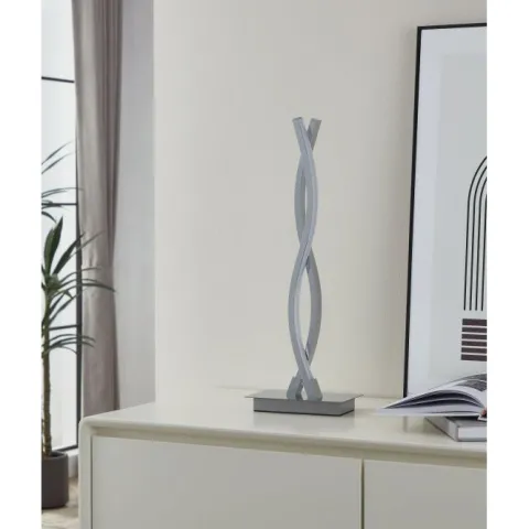 Candeeiro de Mesa LED com Dois Perfis Curvos em Metal Cromado LASANA 2 EGLO 96105