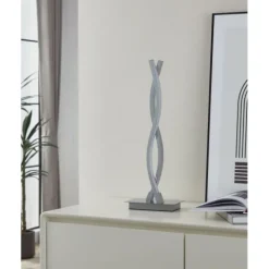 Candeeiro de Mesa LED com Dois Perfis Curvos em Metal Cromado LASANA 2 EGLO 96105