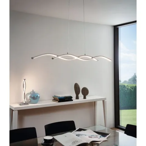 Candeeiro de Mesa LED com Dois Perfis Curvos em Metal Cromado LASANA 2 EGLO 96105