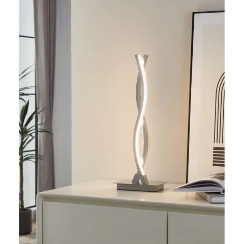Candeeiro de Mesa LED com Dois Perfis Curvos em Metal Cromado LASANA 2 EGLO 96105