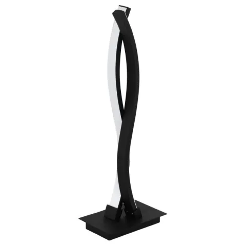 Candeeiro de Mesa LED com Dois Perfis Curvos em Metal Preto LASANA 3 EGLO 99318