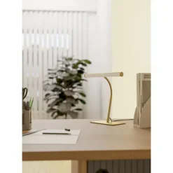 Candeeiro de Mesa LED com Pescoço Flexível Latão Escovado RICCIONE EGLO 901983